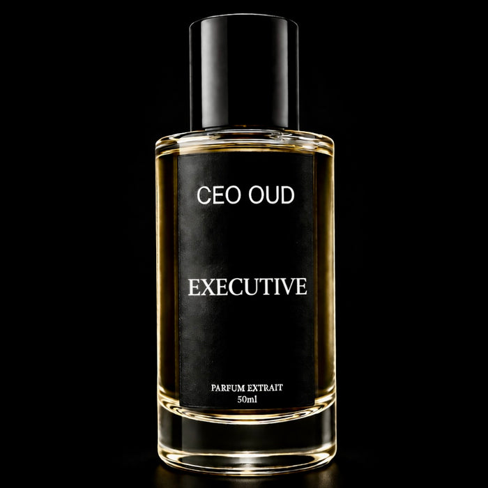 CEO OUD Executive black and gold extrait de parfum bottle