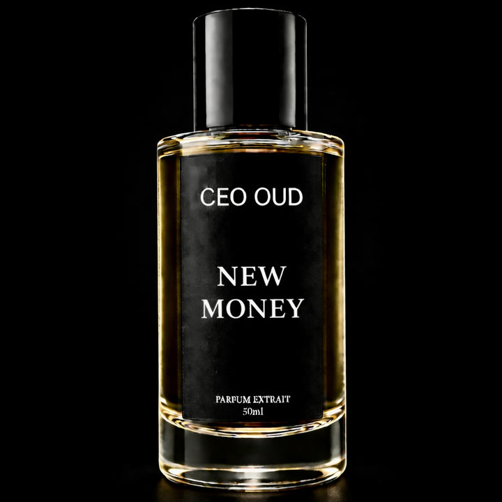 CEO OUD New Money black and gold extrait de parfum bottle