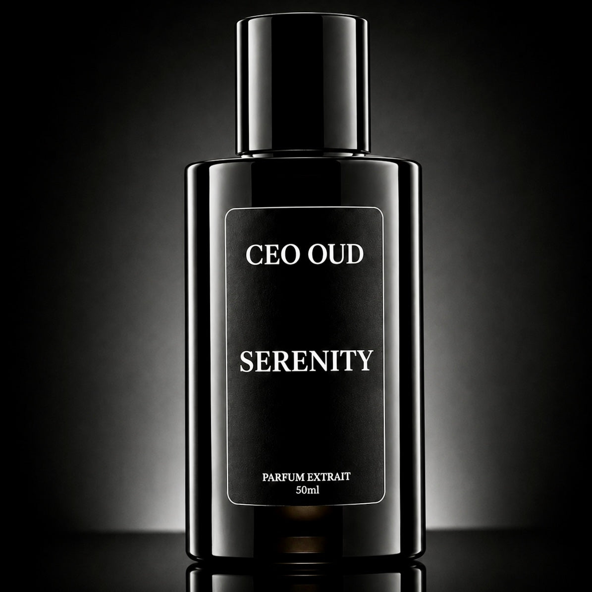 CEO OUD Serenity 50ml black extrait de parfum bottle