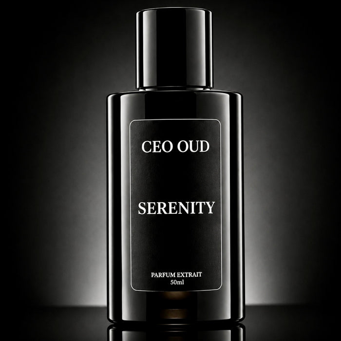 CEO OUD Serenity 50ml black extrait de parfum bottle