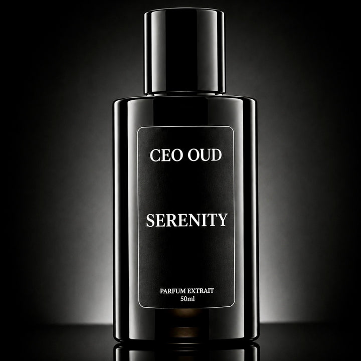 CEO OUD Serenity 50ml black extrait de parfum bottle