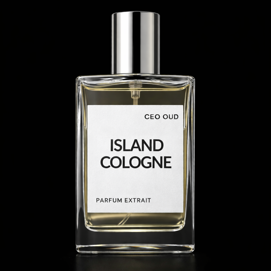 CEO OUD Island Cologne clear perfume extract bottle