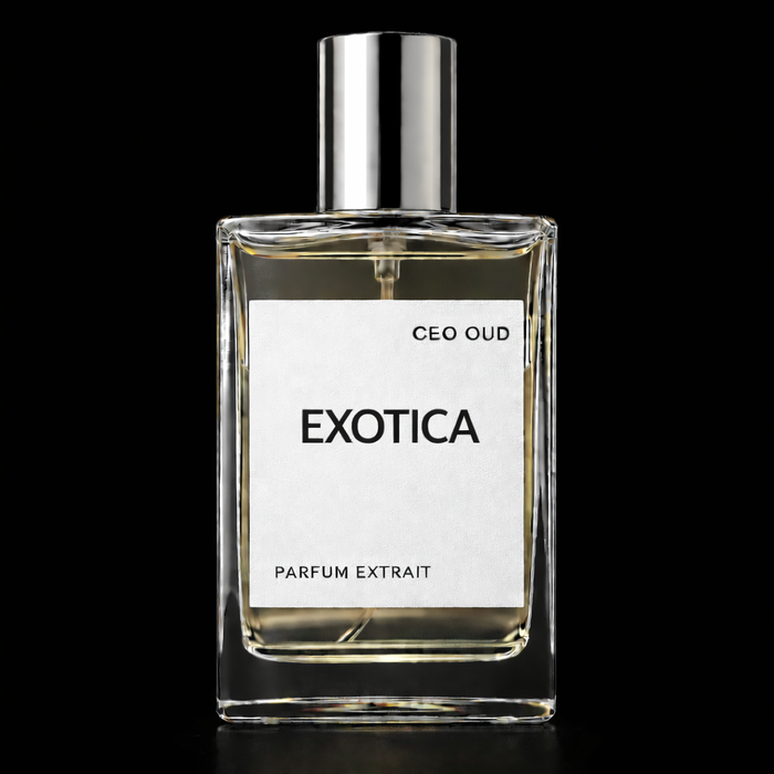 CEO OUD Exotica clear perfume extract bottle