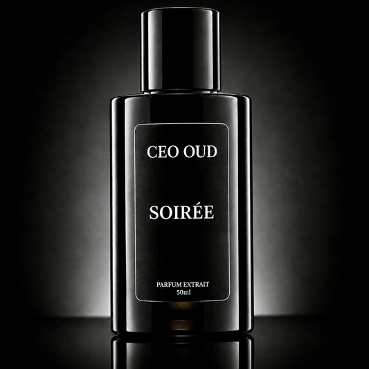 CEO OUD Soirée 50ml black extrait de parfum bottle